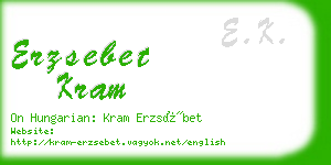 erzsebet kram business card